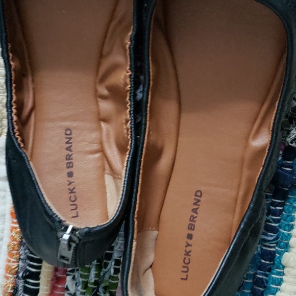 Lucky brand leather ballet flats sz 8M - Picture 3 of 6
